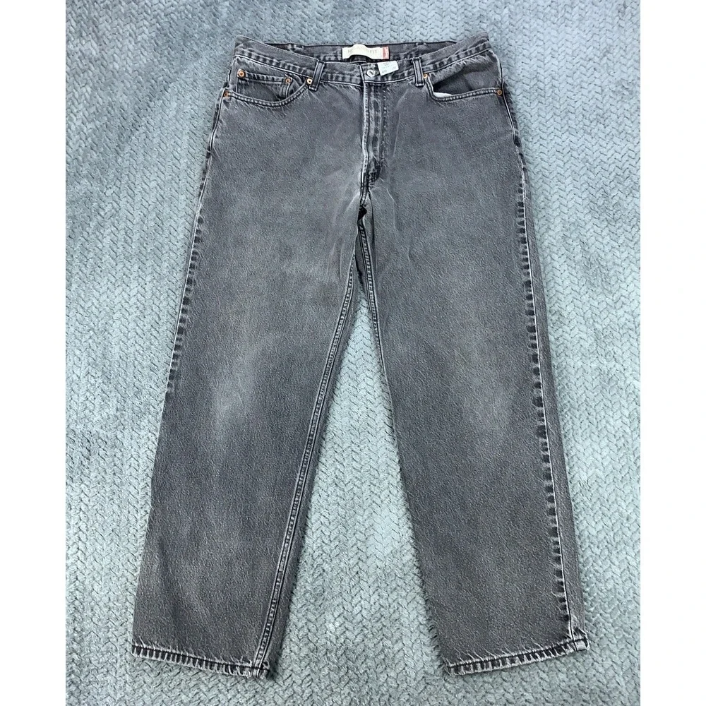 VTG Levis 550 Jeans Men's 38x32(Fits 35x29) Gray Relaxed Fit Y2K